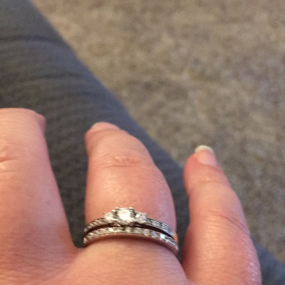 Size 10 Wedding Ring Set - image 1